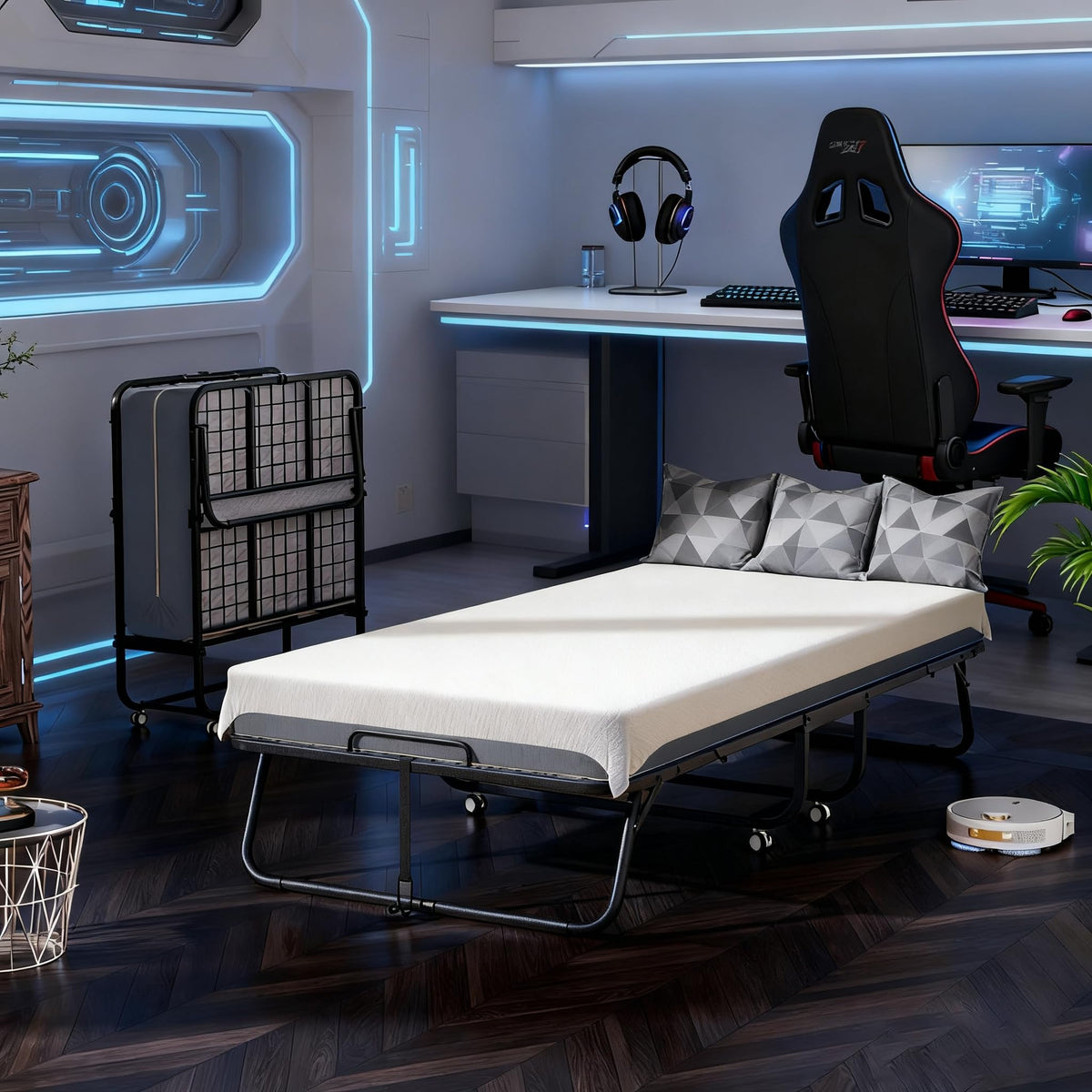 Folding Bed with Mattress P69917