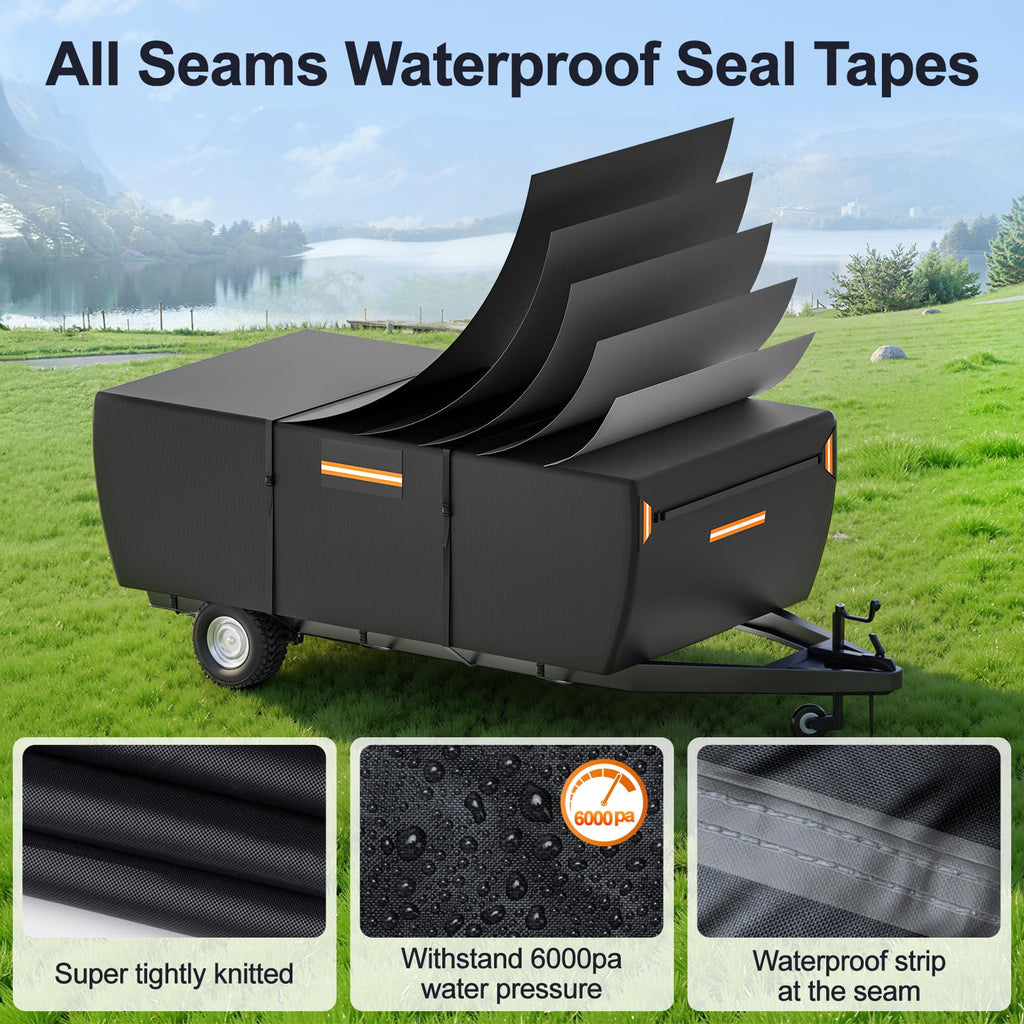 12-14 ft Pop Up Camper Cover 7 Layers Oxford Waterproof D584