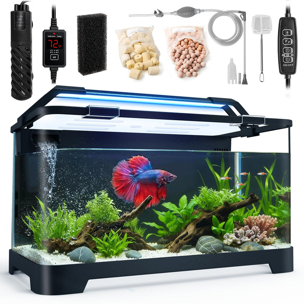 3.5 Gallon Acrylic Aquarium Starter Kit with Heater Z1749