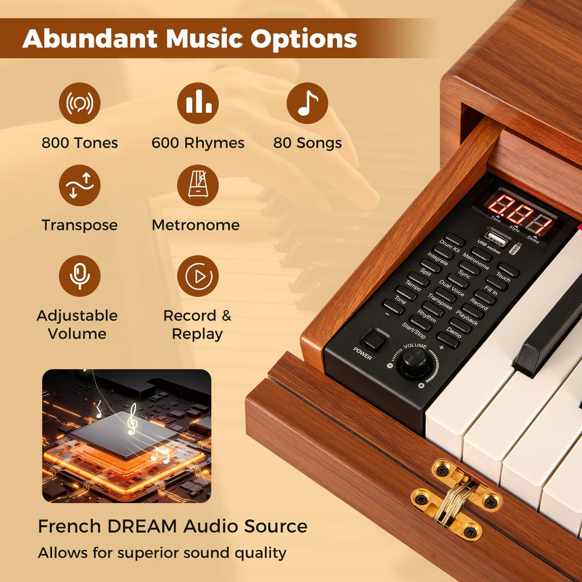 88 Key Weighted Digital Piano with Triple Pedals J121