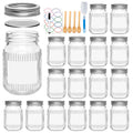16 Pack 16 oz Mason Jars with Lids W69866