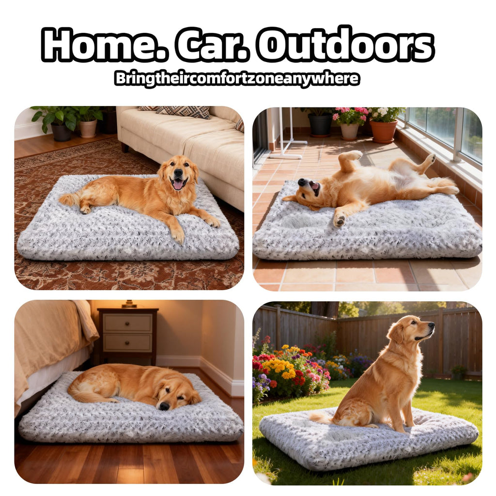 Large Washable Plush Dog Bed Q143