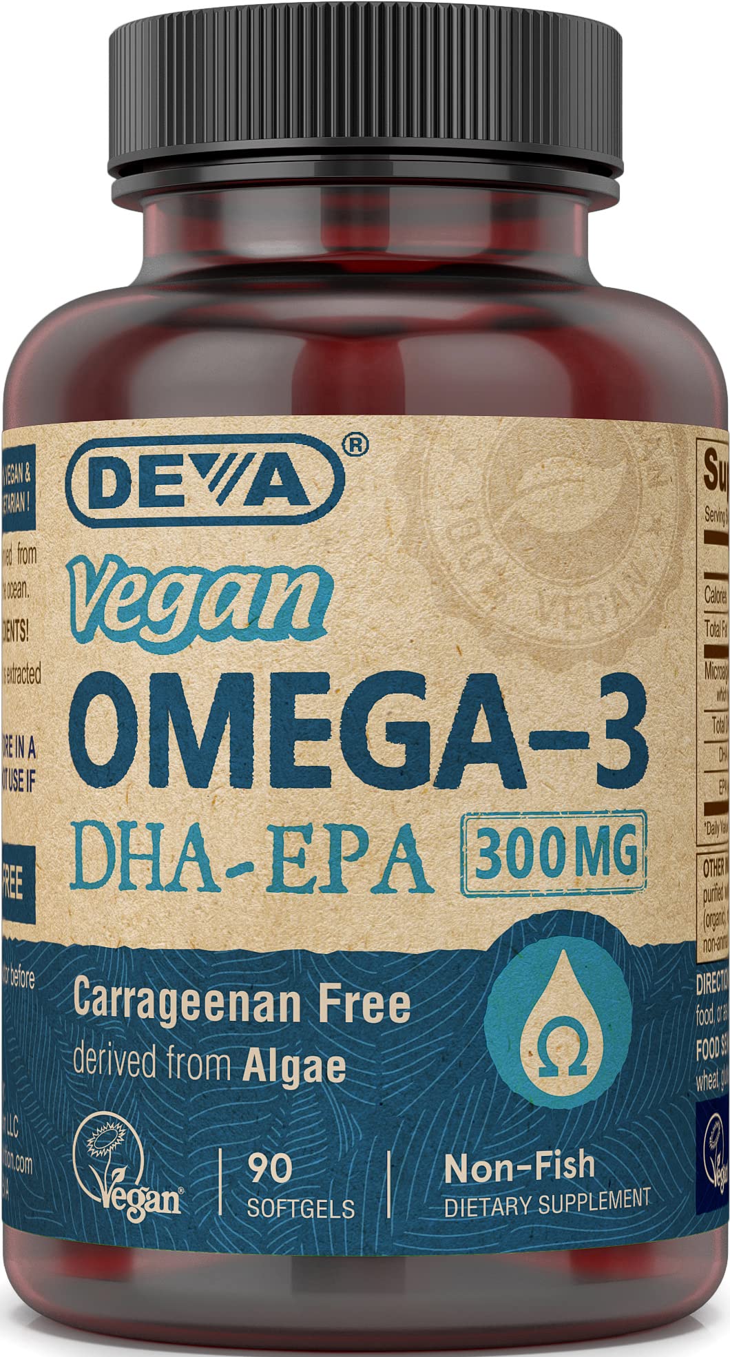 Vegan Omega-3 DHA EPA 300 mg 90 Softgels X31589