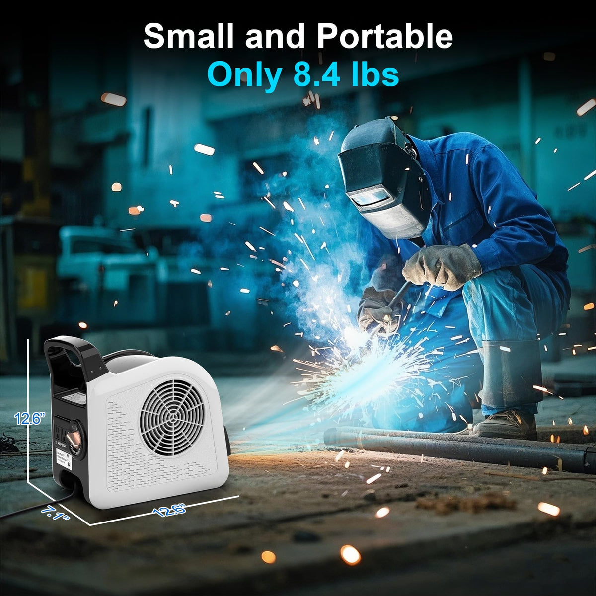 3 Speeds Portable Utility Air Mover Blower Fan E513384