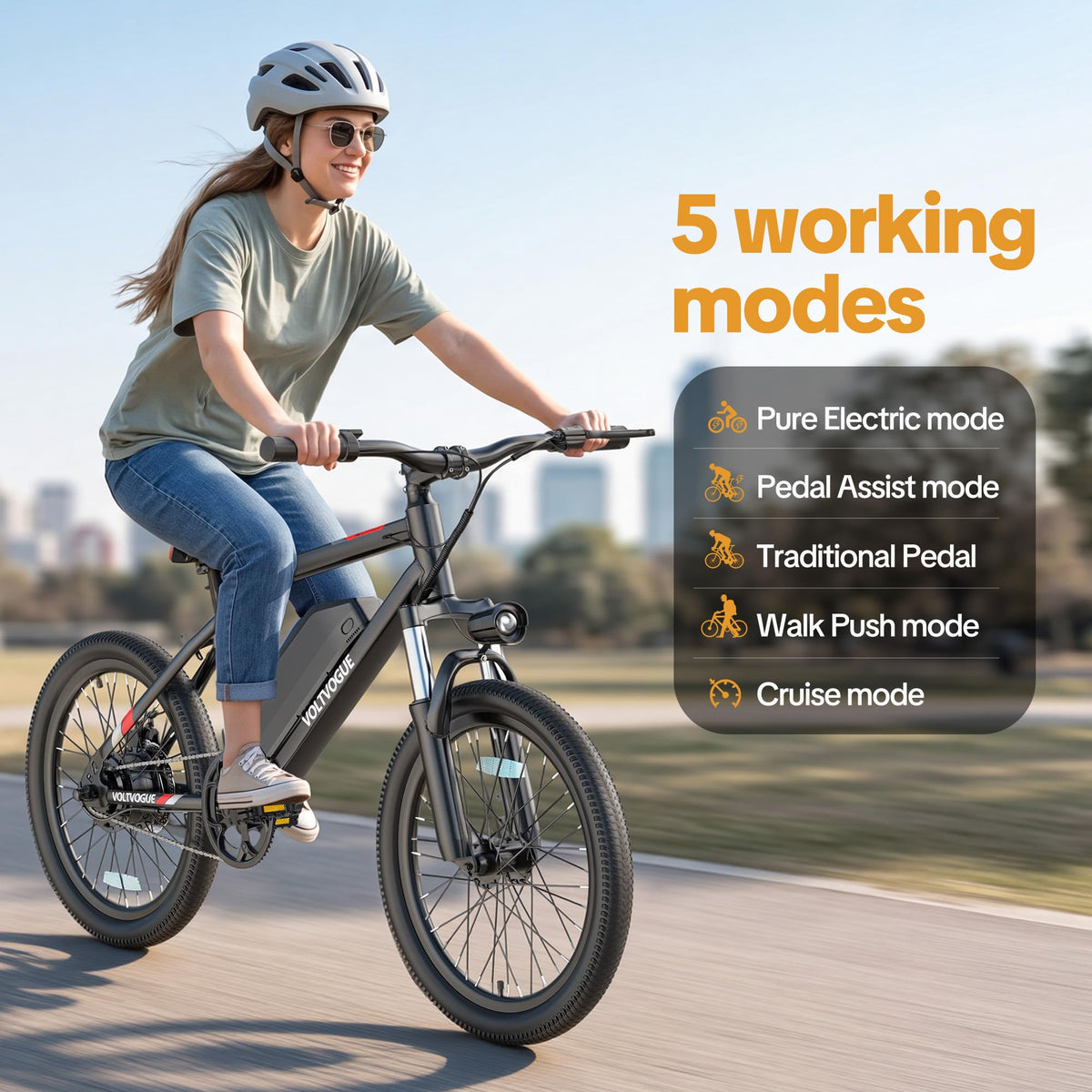 48V 1000W Peak Motor 22 mph 20Inch Fat Tires Electric E-Bike D807223