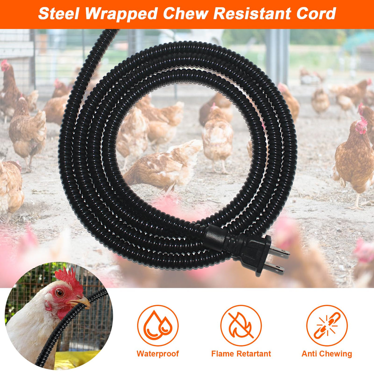 13'' Heated Poultry Waterer Base for 3-5 Gallons V55021