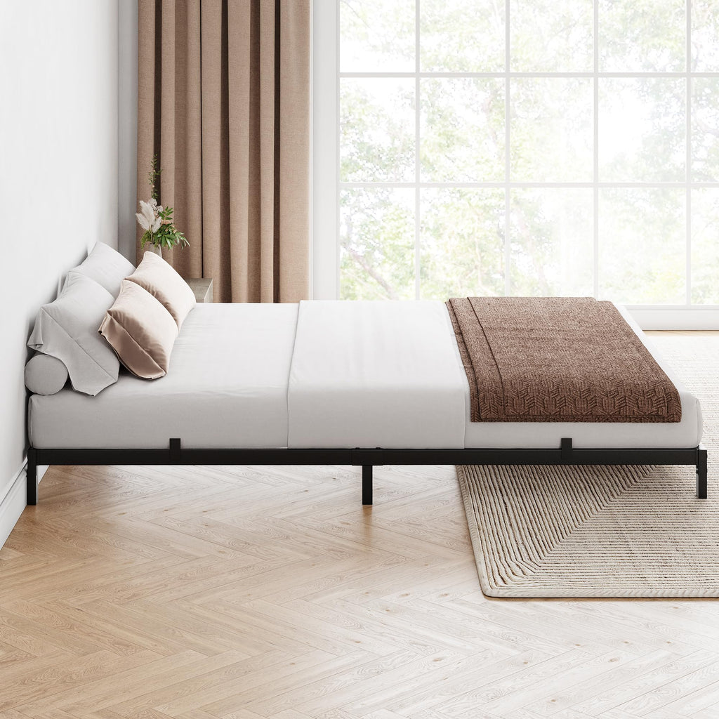 Black Metal Platform Bed Frame W344