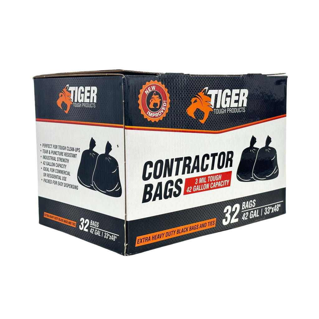 42 Gallon 3 Mil Heavy Duty Black Trash Bags Y1638
