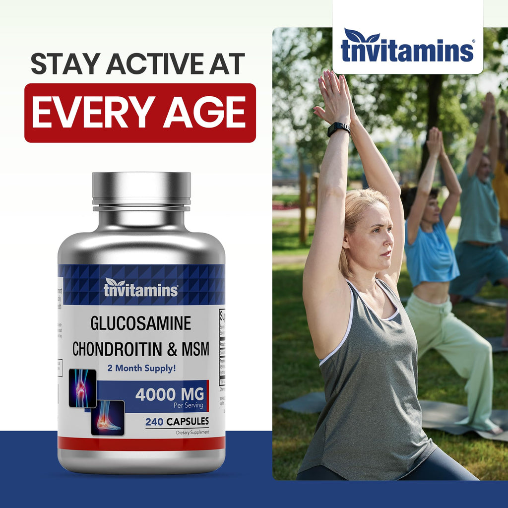 Glucosamine Chondroitin MSM 240 Capsules 4,000 mg Joint Support Supplement S203388
