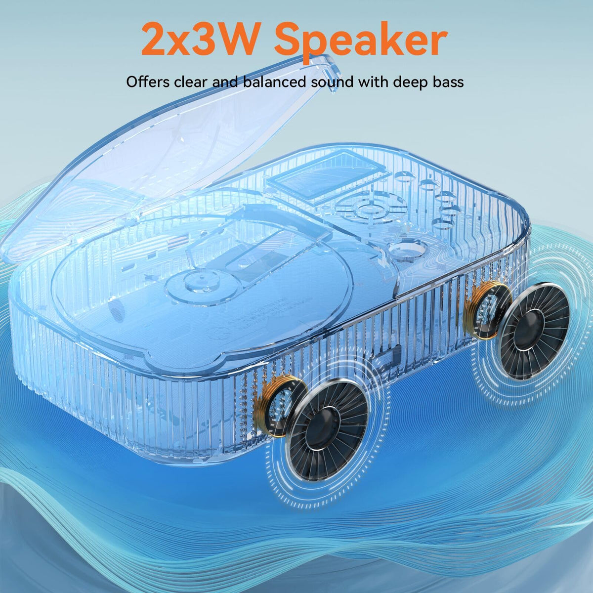 Portable Dual Stereo CD Player Black U7202