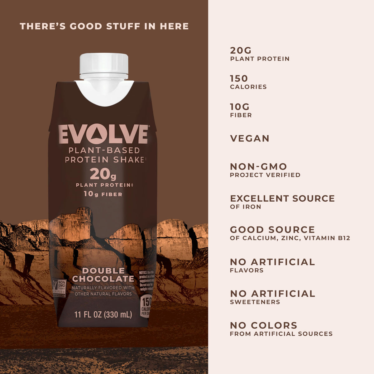 Double Chocolate Vegan Protein Shake 11 Fl Oz Pack of 12 O857