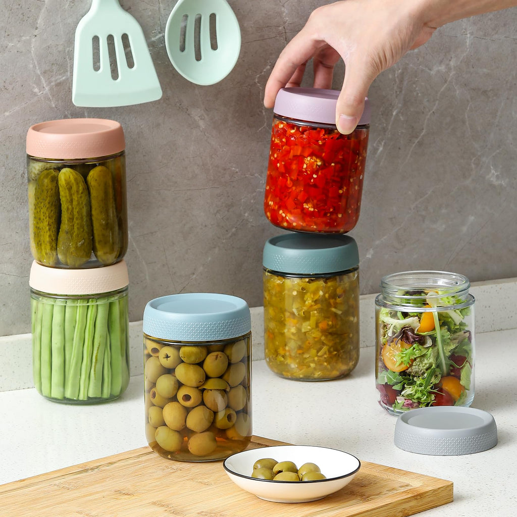16oz Glass Jars with Airtight Lids U2303