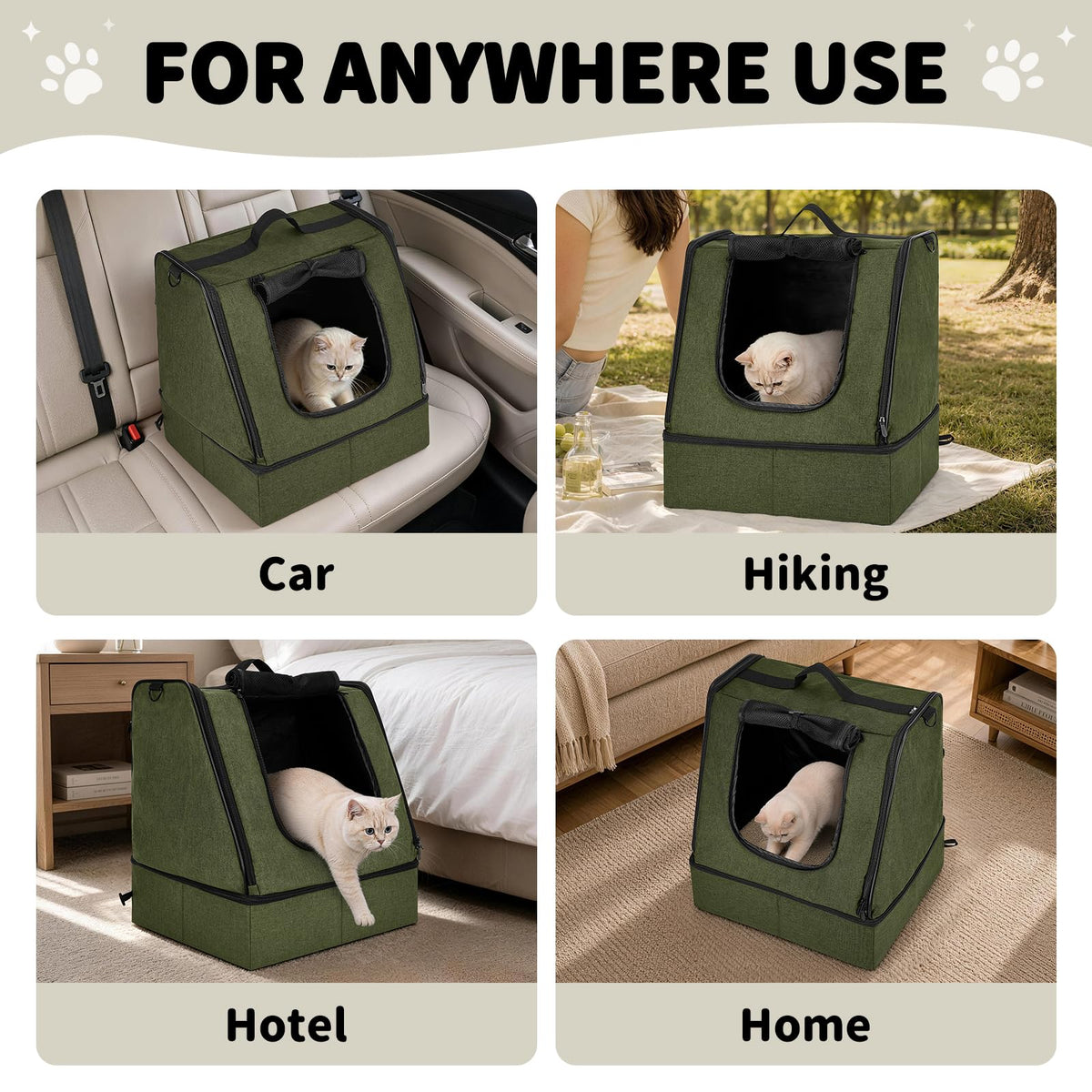 Portable Cat Litter Box with Waterproof Bag and Lid S451