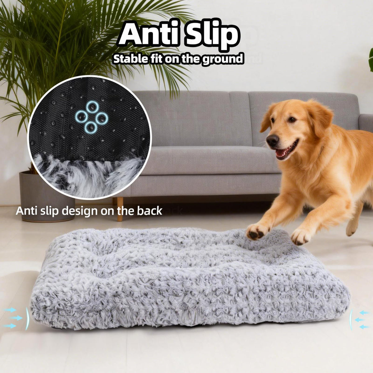 Large Washable Plush Dog Bed Q143