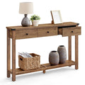 Narrow Console Table with 3 Drawers J826