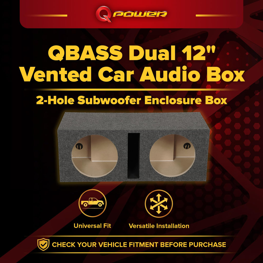 Dual 12" Car Audio Subwoofer Box A273