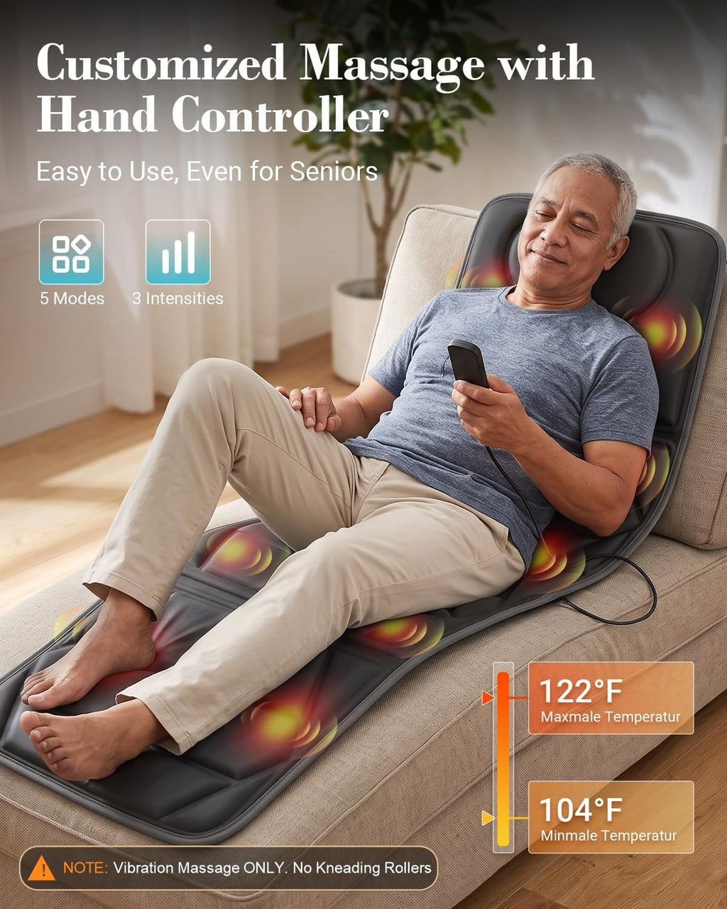 Full Body Massage Mat with Heat T588282