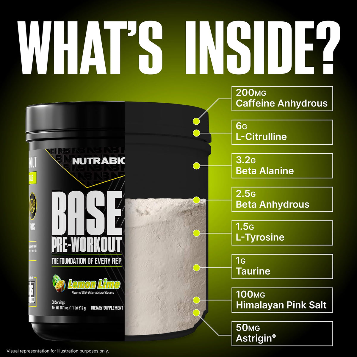 Sugar Free Pre-Workout Powder 30 Servings Lemon Lime L388556
