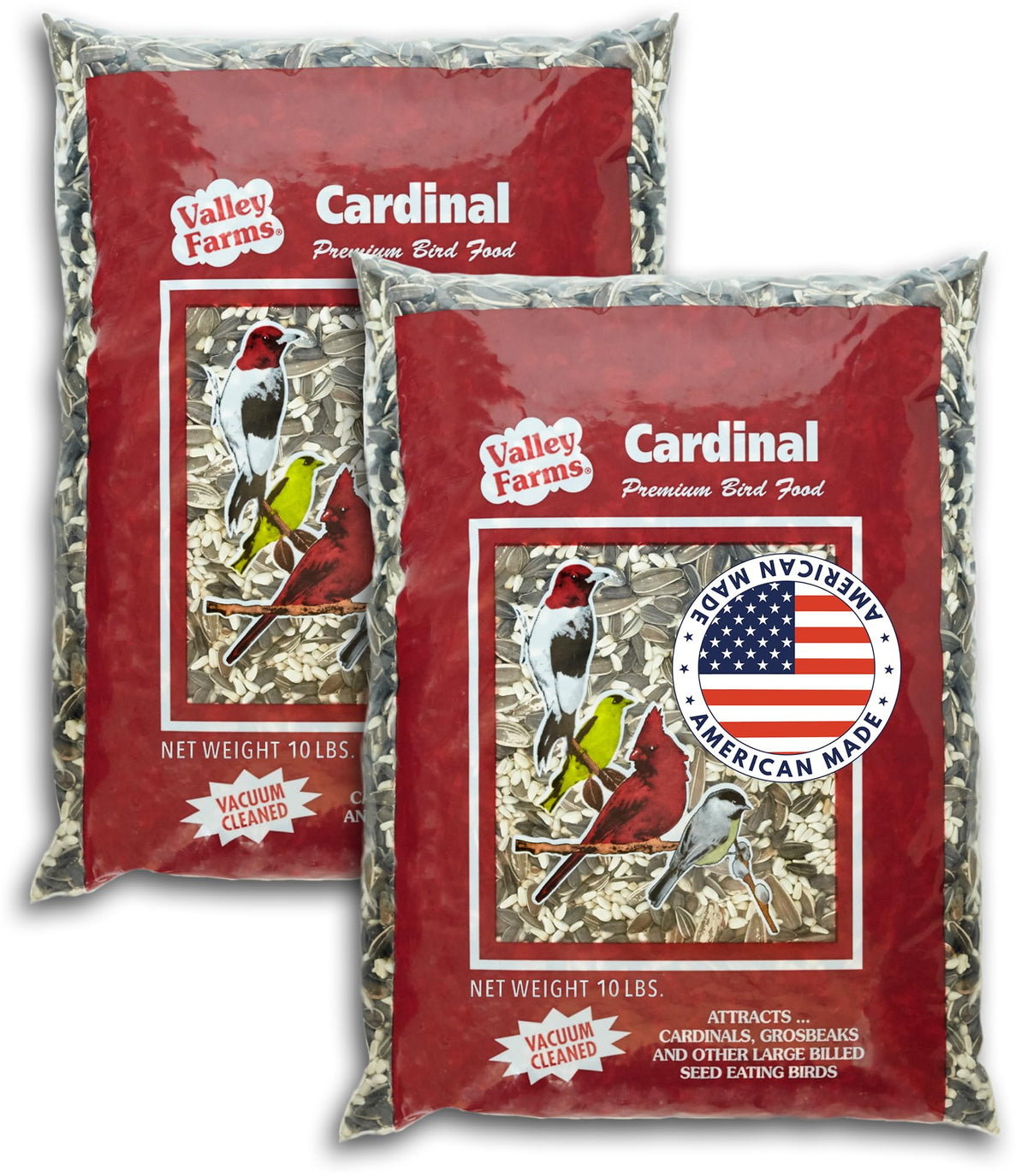 10 LB 2-Pack Wild Bird Food with Black Oil Sunflower Seeds and Safflower Seeds E3526