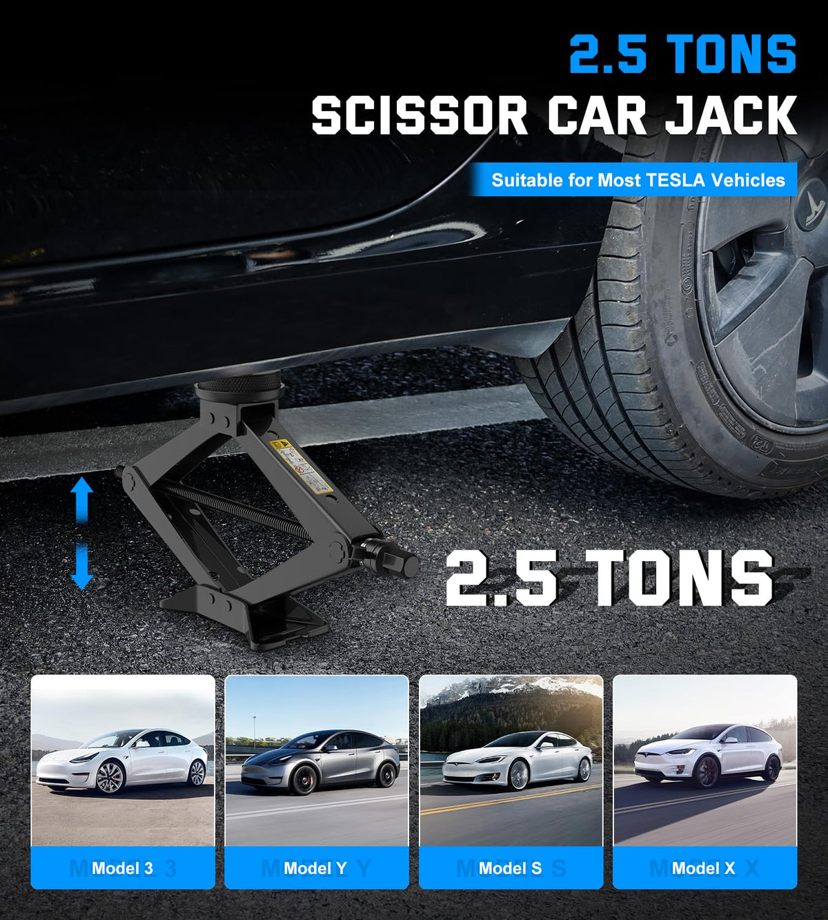 2.5 Ton Scissor Jack Kit T6112
