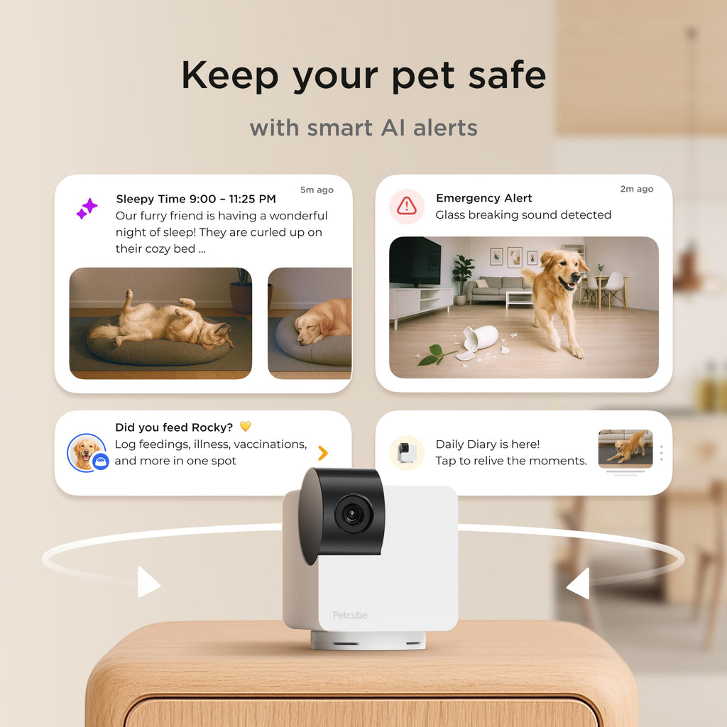 Wi-Fi Pan-Tilt Pet Camera D37095