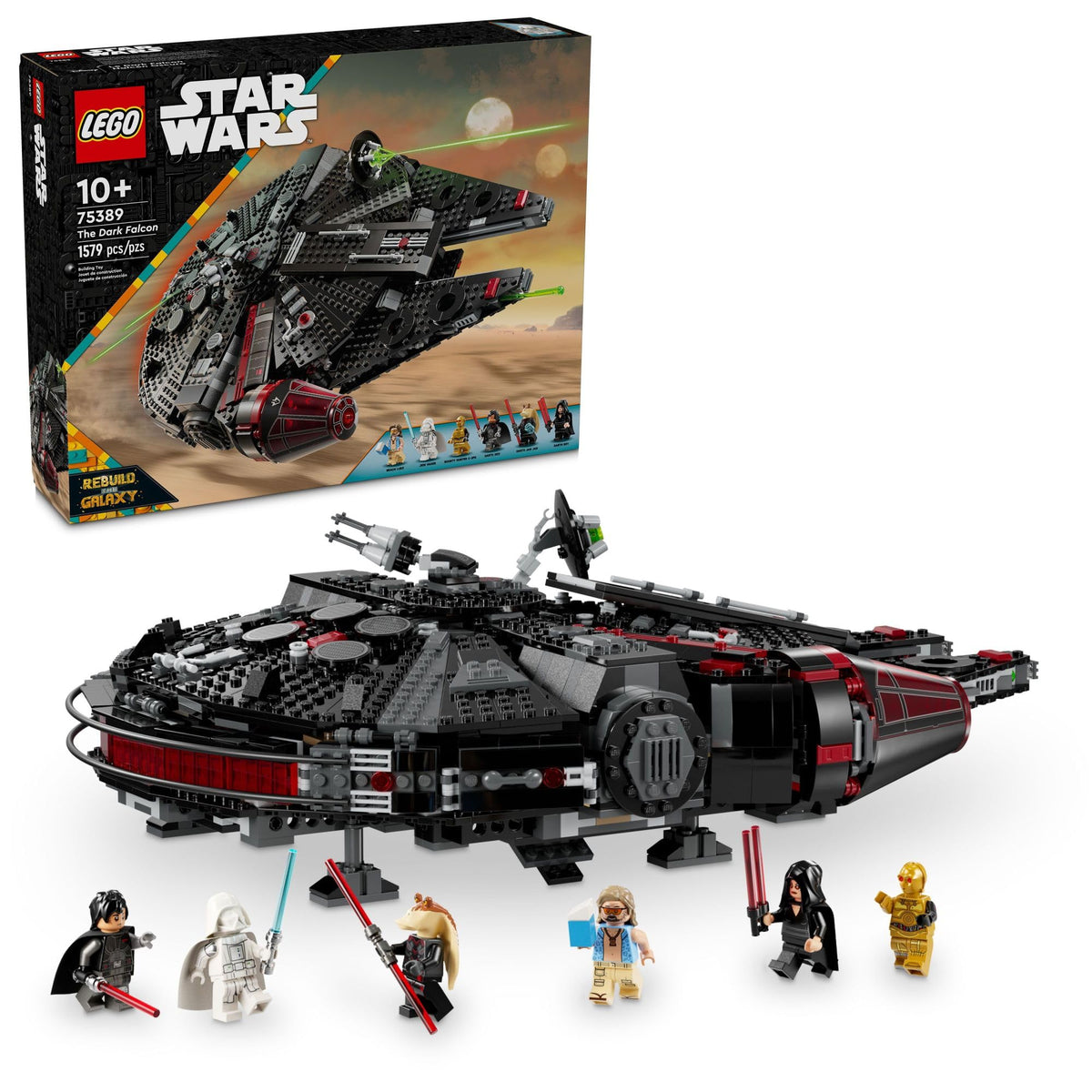 Buildable Starship Toy Set with 6 Minifigures X4834