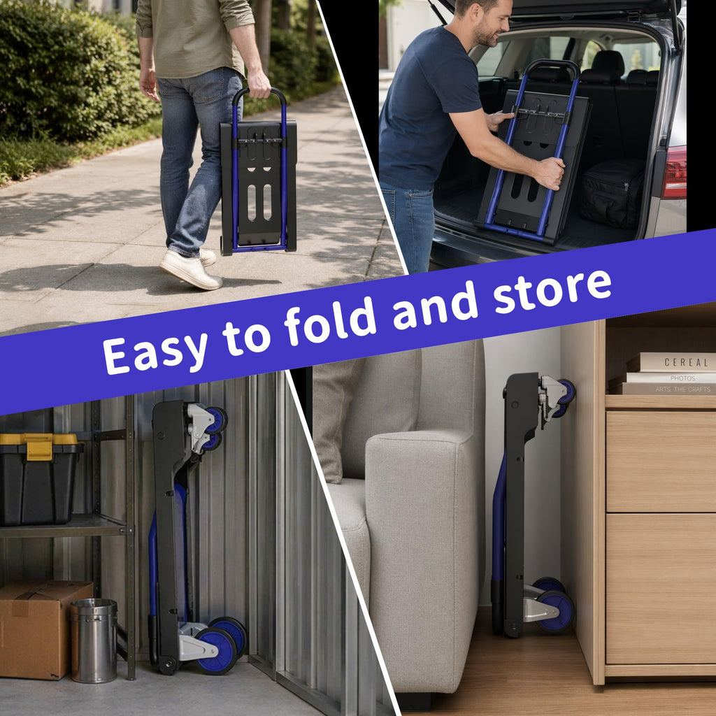 3-in-1 Folding Hand Truck 330lbs Portable Dolly Cart with Adjustable Handle K975064