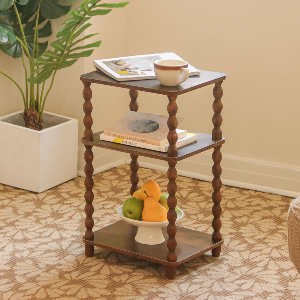 Small 3-Tier Side Table with Shelf P6345