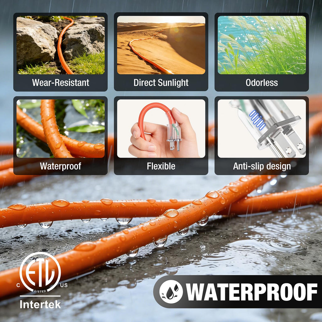 100 FT Heavy Duty Waterproof Outdoor Extension Cord R661