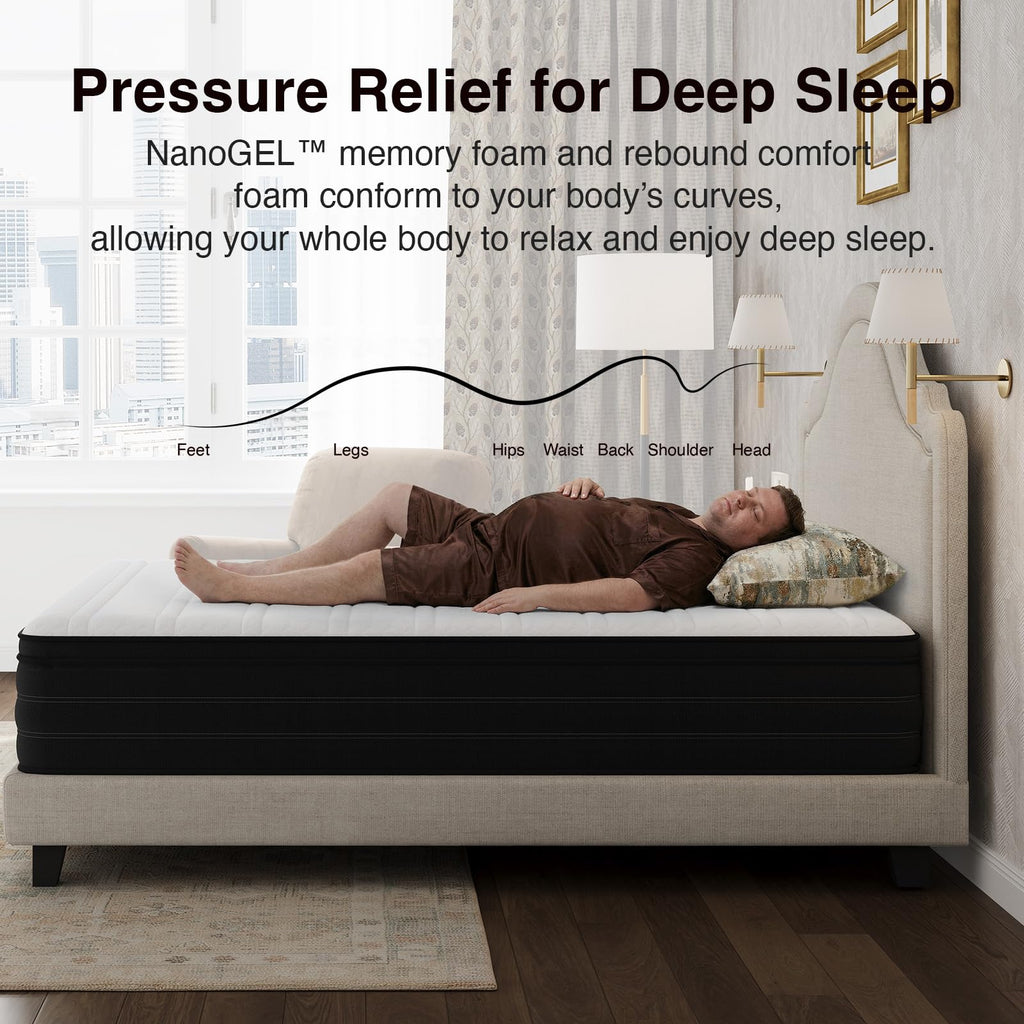 Queen 12 Inch Cooling Hybrid Mattress C321