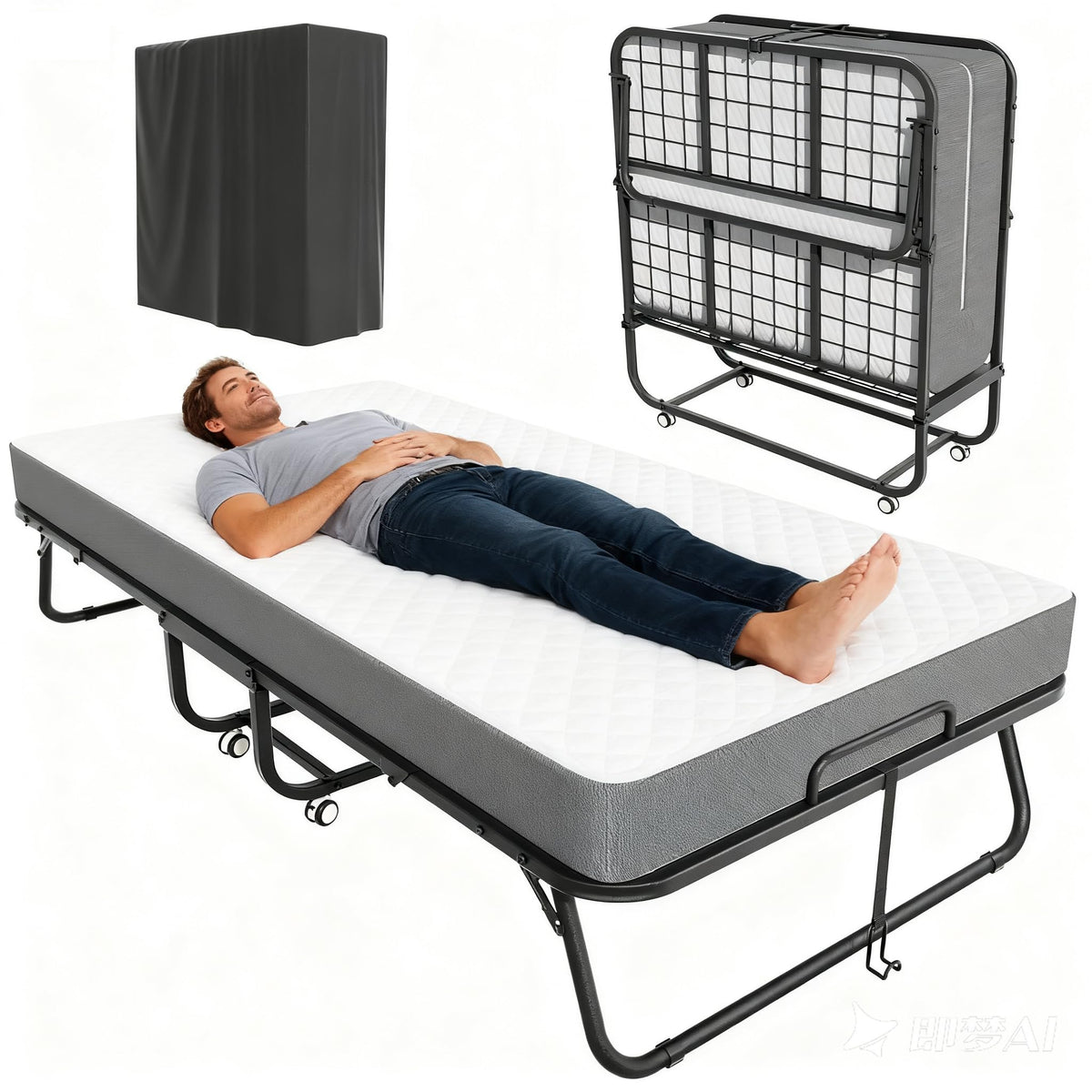 Folding Bed with Mattress P69917