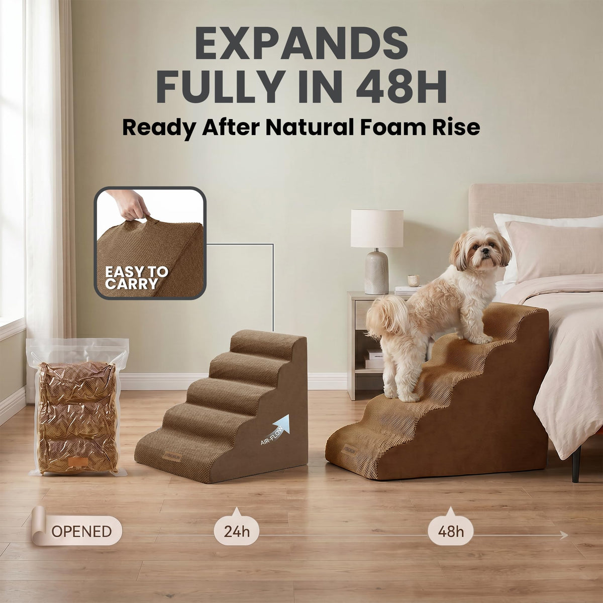 Dog Stairs for High Beds Y193