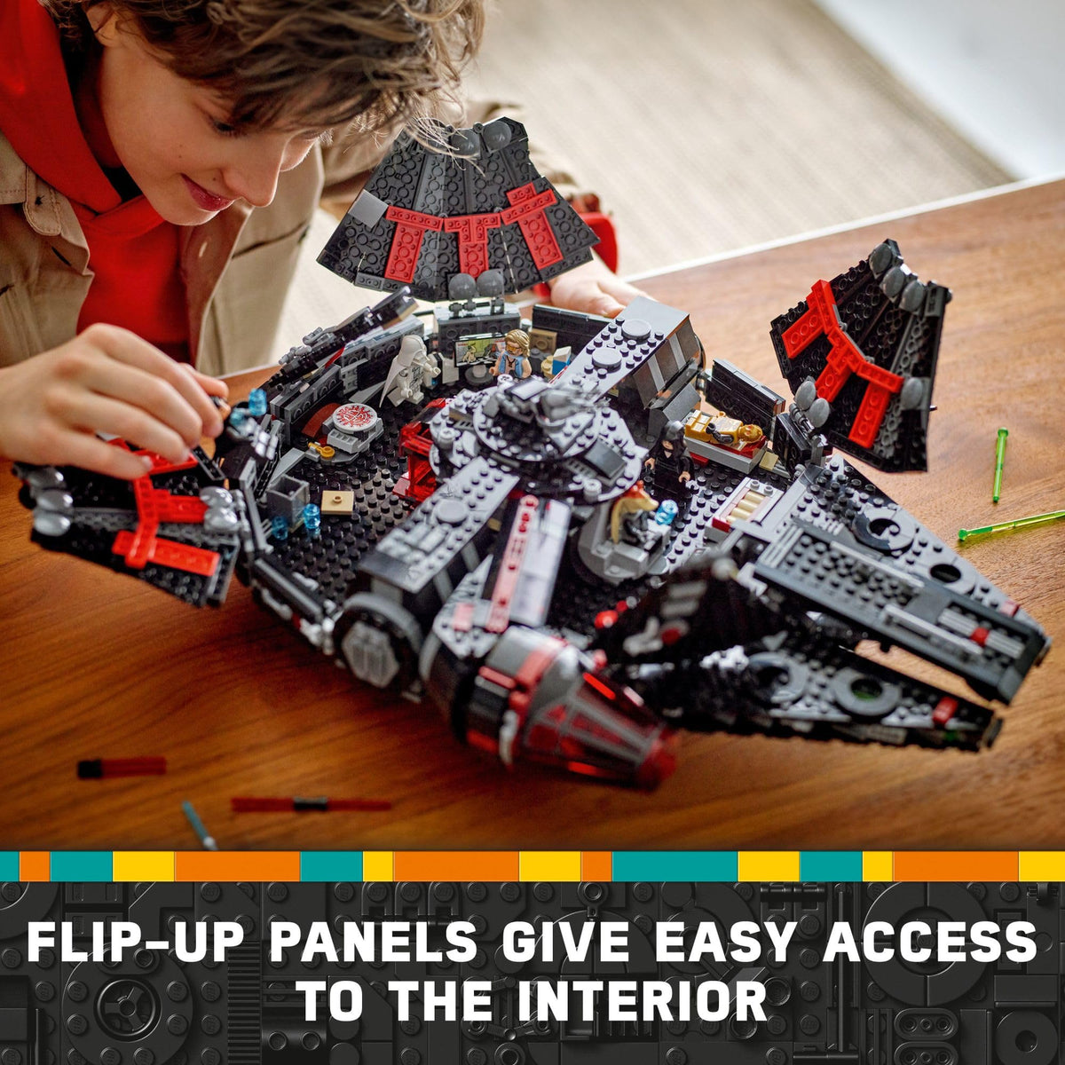 Buildable Starship Toy Set with 6 Minifigures X4834