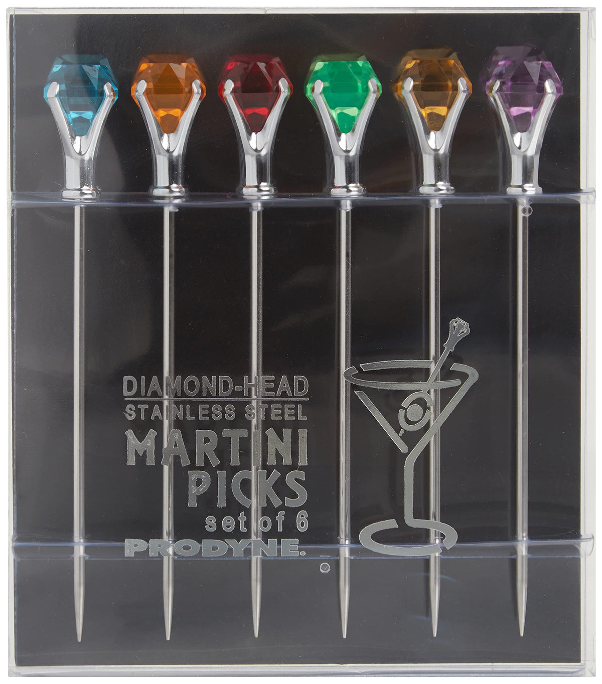 Multicolor Martini Picks Set of 6 D41008
