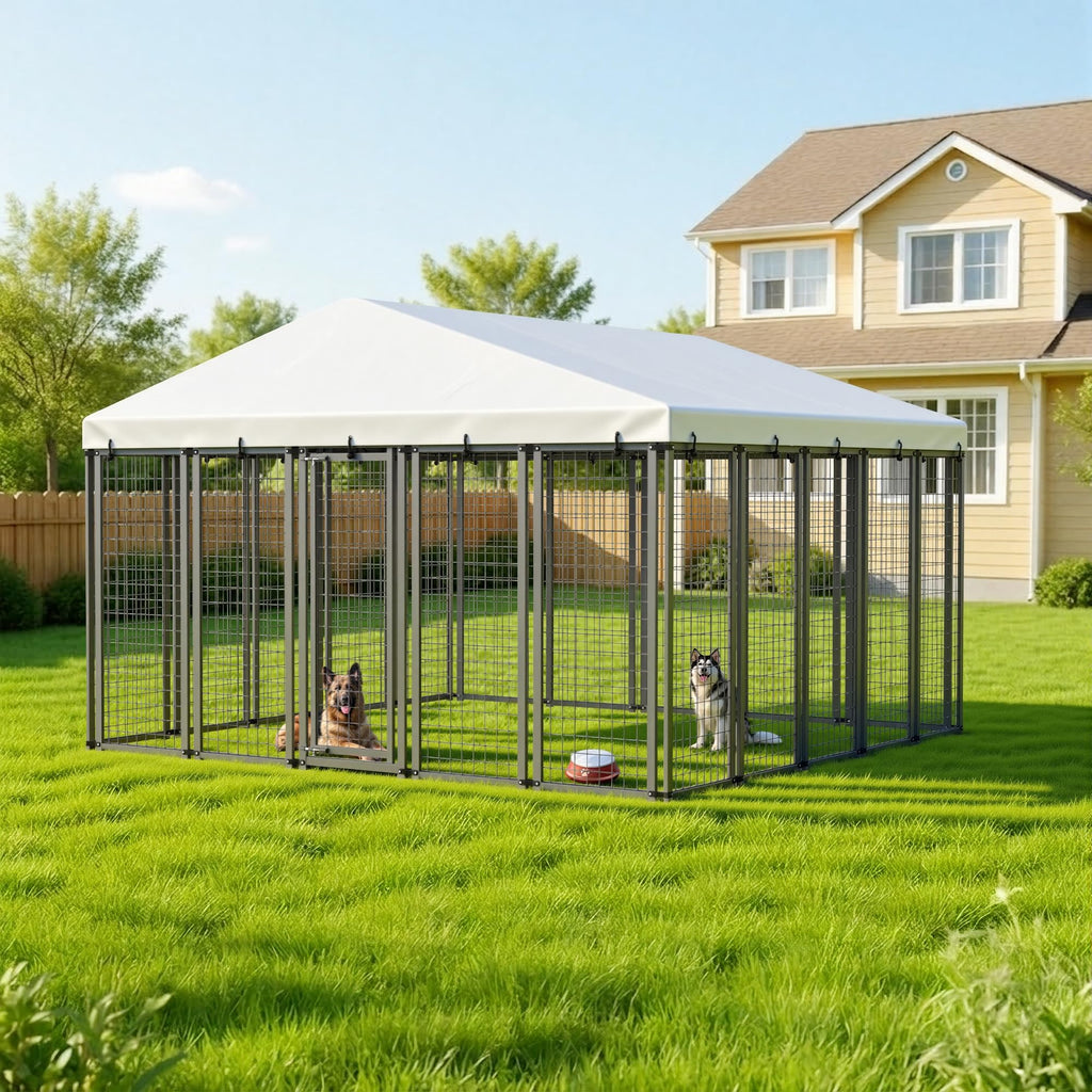 10x10 ft Heavy Duty Outdoor Dog Kennel S7686