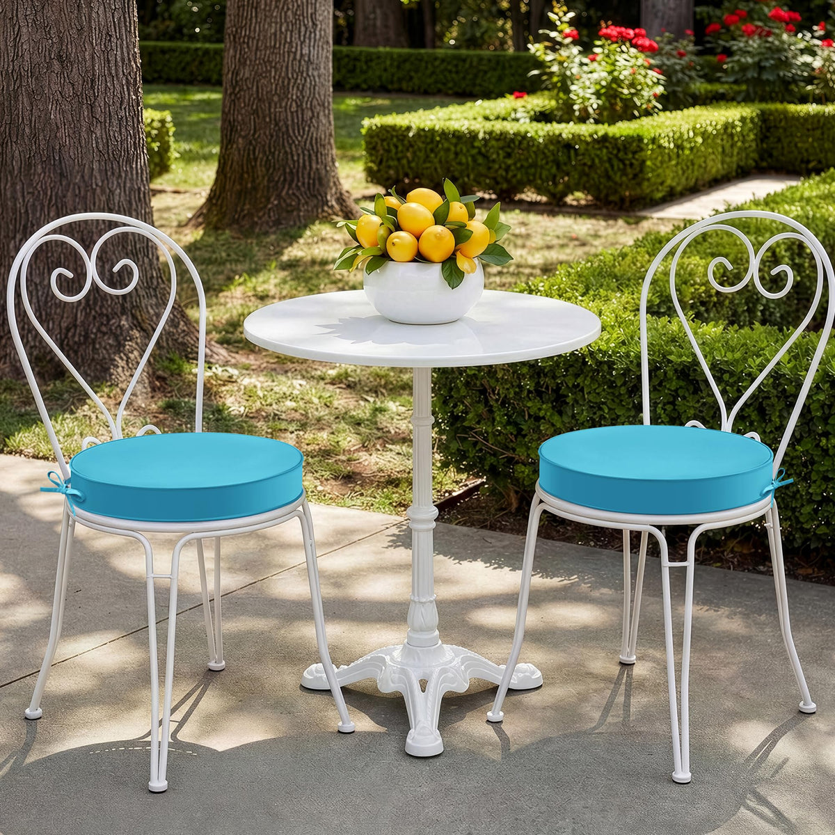 15" Round Waterproof Fade Resistant Chair Cushions Set of 2 S344168