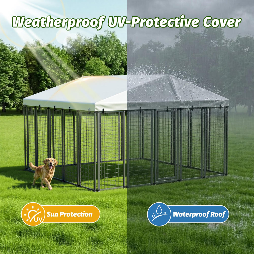 10x10 ft Heavy Duty Outdoor Dog Kennel S7686