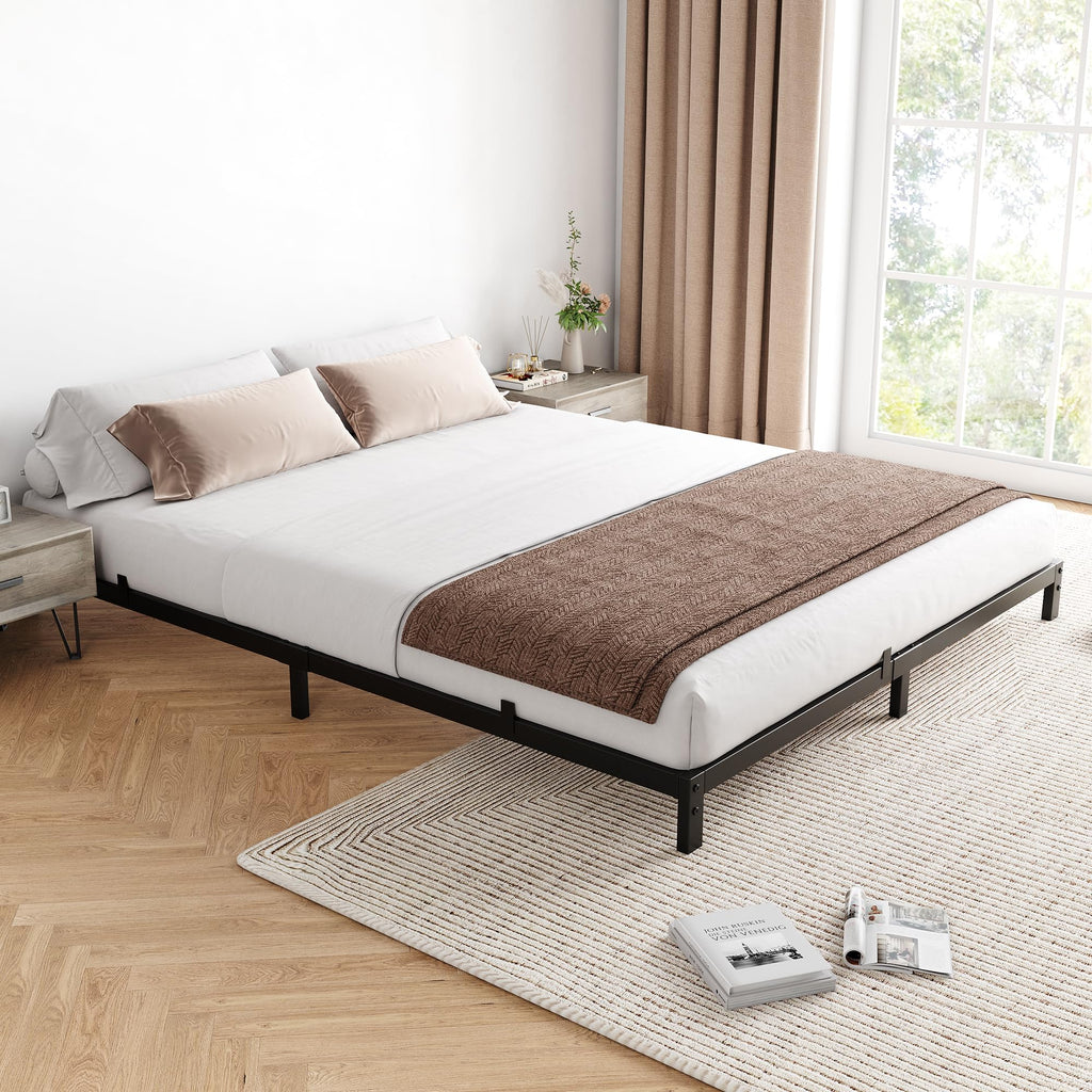Black Metal Platform Bed Frame W344